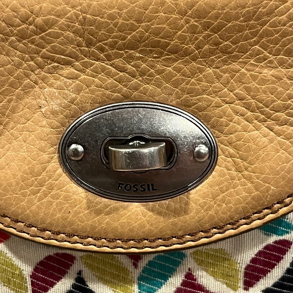 Fossil Multicolor Geometric Pattern Crossbody Sho… - image 3